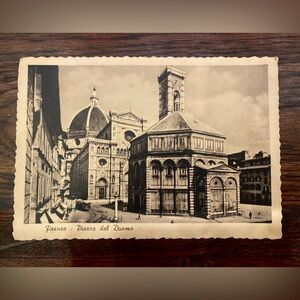 Florence Piazza del Duomo Postcard Vintage beautiful card